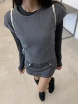ユーティリティレイヤードワッフルショートスリーブT (4 Colors)