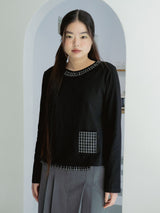 FRILL POCKET T (BLACK)