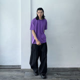 Draped Black Wide Trousers