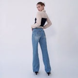 EMBROIDERED STRAIGHT JEANS