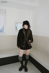 camouflage thick hood zip-up