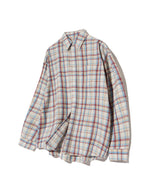 87-STAN090 Retro Color OverFit Pocket Long-Sleeved Check Shirt