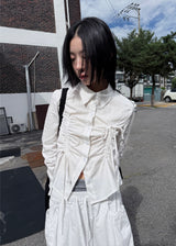  UNBAL RIBBON TIE SHIRT