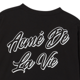 25SS OUTLINE SCRIPT LOGO SHORT SLEEVE T-SHIRT BLACK