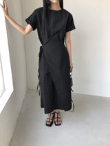 ジュール ラップロールアップ半袖ロングワンピース