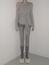 Wool flap shorts