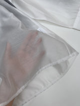 More Tencel See-Through Wrap Blouse