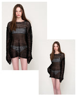 PULLOVER NET KNIT (BLACK)