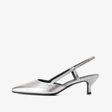 KITTEN SLINGBACK IN SILVER LINING