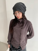 Silteto Button Collar Knit Cardigan