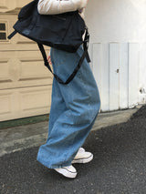 コナヘリンボーンストライプワイドデニム (3c)