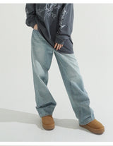 Milk Washing Wide Denim Pants