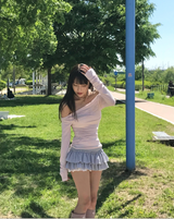gray vicky lace cancan skirt