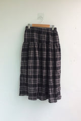 dusty checkered long skirt