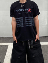 Teach Tokyo lettering short-sleeved T-shirt 3C