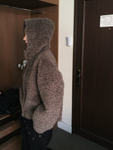 Foaming High Neck Poggle Fur Hooded Jacket (3c)