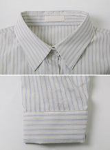 Peach Stripe Loose Fit Shirt (4color)