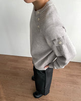 Bis Diagonal Button Knit