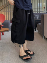 Terry Cargo Sweat String Half Pants 3C