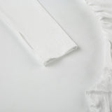 off-shoulder lace strap long-sleeve t-shirt