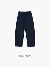 Curved Cotton Pants 5COLOR