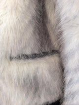 White Foxy Unique Cropped Fur Jacket