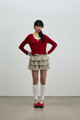 MINI HEART CANCAN SKIRT PANTS / BEIGE