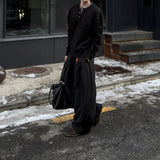 Riven Layered Henley-Neck Knit