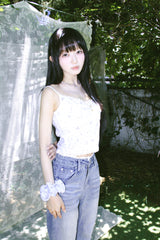 PASTEL FLOWER LACE SLEEVELESS (2COLOR)