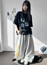 ゴッド ウォー シルバー グラフィック オーバーサイズ Tシャツ 3カラー
