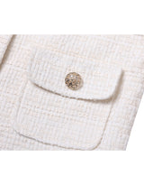 Basic Round neck Tweed Setup Ivory