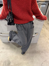 ワイドポケットワイドバンドスウェットパンツ