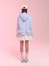  layerd ruffle hoodie_sky blue