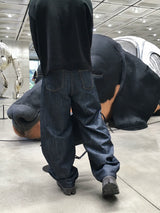 Verity Two-Tuck Curved Denim Pants