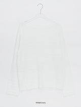Libya Loose-Fit Boat Neck See-Through Knit