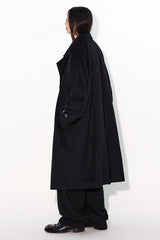 Versatile woolen mid-length overcoat