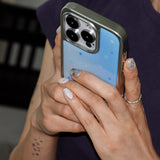 starry night silver epoxy case. summer blue