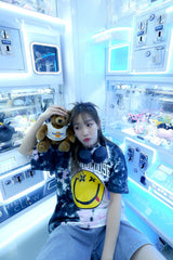 "SMILEY LOGO" プリント S/S タイダイTシャツ