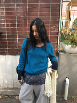 Hairy Angora V-Neck Knit (4 Colors)
