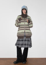 PLAID LAYERED WRAP SKIRT