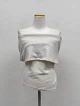 [FW] Peach Shirring Off-Shoulder T-Shirt
