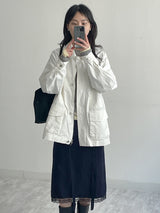 Fold Satin Lace Skirt
