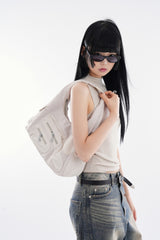 Strange shape pocket shoulder bag