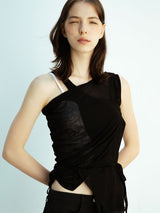Layered Sleeveless Top_Black