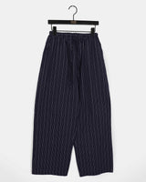 Obein linen striped wide pants