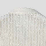 Wavy Open Collar Half Shirt