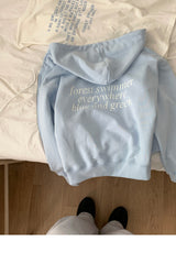 a spring hoodie jacket, baby blue
