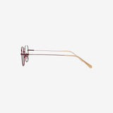 Knouun Square titanium glasses CODE. 103. C Brown