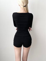 1401. Basic V neck long sleeve T (3color)