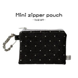 BLACK STAR - MINI ZIPPER POUCH